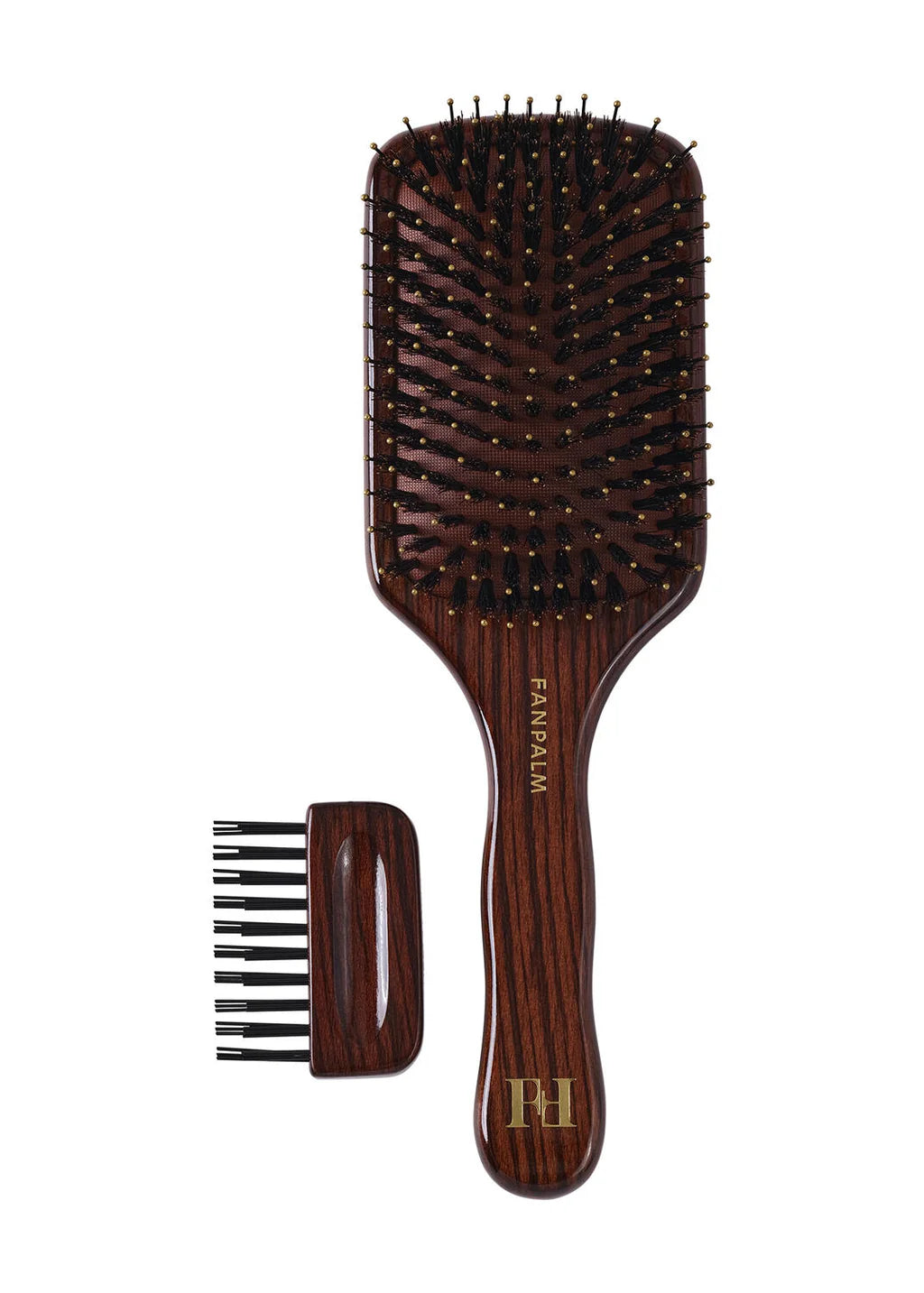 Boar- & Nylon hårbørste, Medium - Glossy Brown